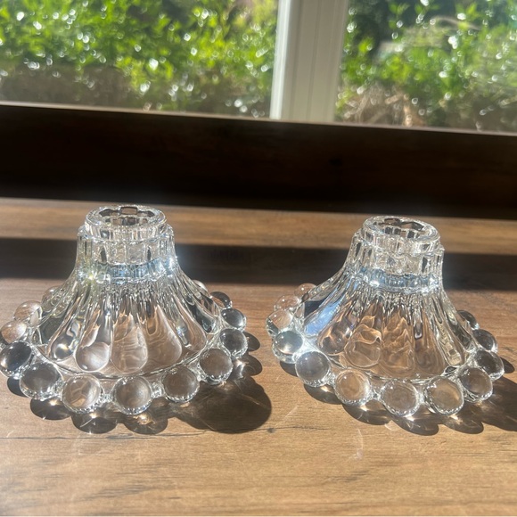 Vintage Anchor Hocking Candlestick Holders - Picture 1 of 3